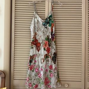 NWT Johnny Was butterfly and rose silk slipdress.